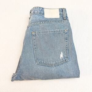 GRLFRND Harlow High Rise Boot Slit Split Hem Light Wash Denim Jeans Size 29